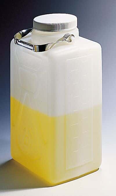 Thermo Scientific Nalgene 2211-0020 Rectangular HDPE Carboy with Handle, 9 L