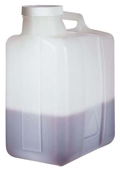 Thermo Scientific Nalgene 2241-0050 Rectangular HDPE Wide-Mouth Jug, 24L