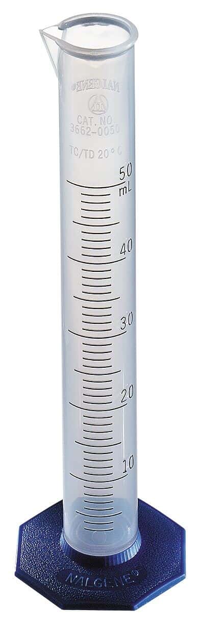 Thermo Scientific Nalgene 3662-0050 Polypropylene Graduated Cylinder, 50 mL
