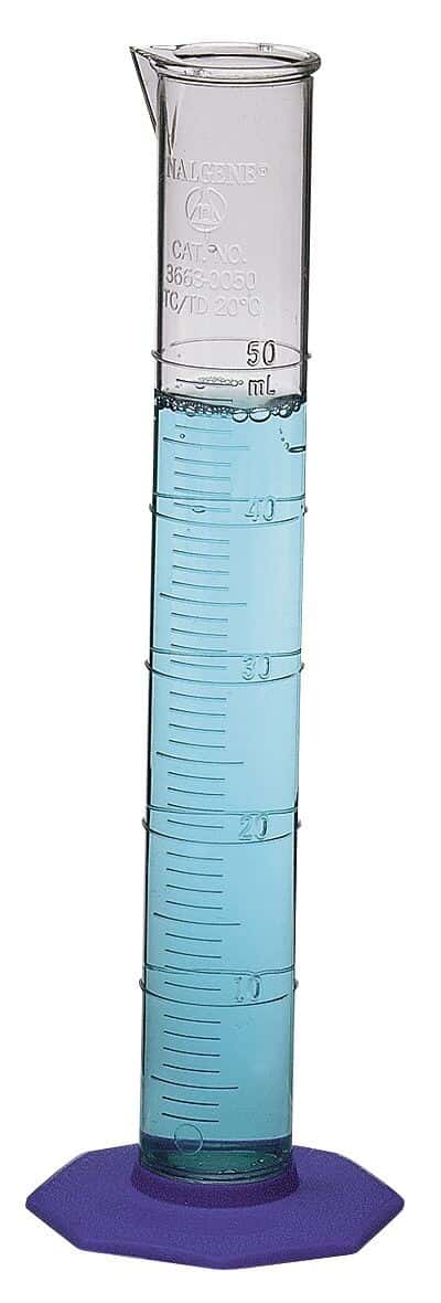 Thermo Scientific Nalgene 3663-0050 Clear PMP Graduated Cylinder, 50 mL, 1/Pk