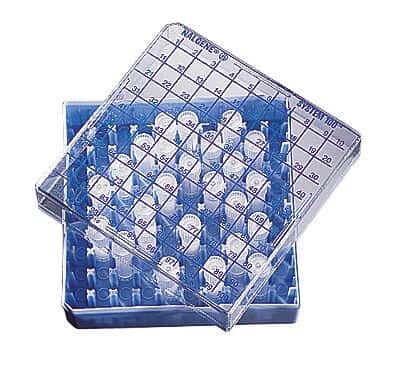 Thermo Scientific Nalgene 5026-1010 PC Storage CryoBox, 100 x 1-2 mL Vials; 10/Pk