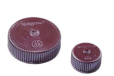 Thermo Scientific Nalgene 712171-0530 Replacement Cap, Polypropylene, Amber, 53 mm; 12/Pk