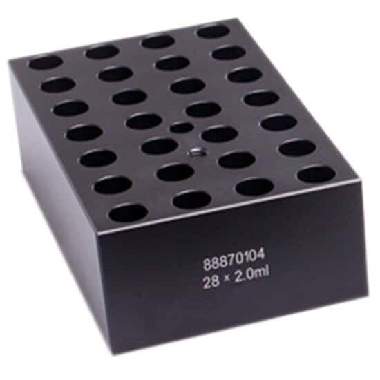 Thermo Scientific 88870104 Block 2.0 ml Tube, 28 Openings, for Use with Digital Dry Blocks