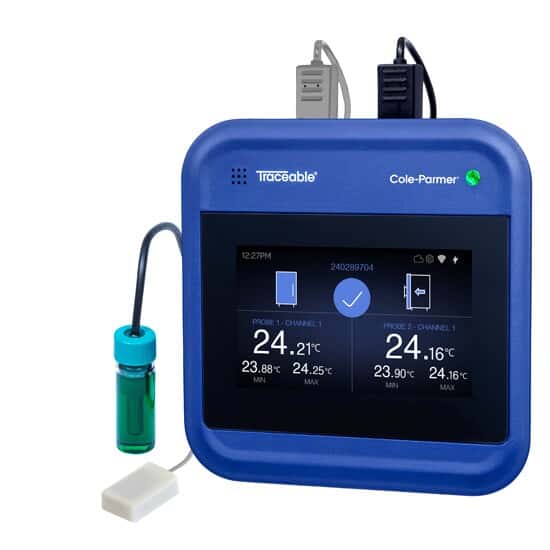Traceable 7600 Wi-Fi Data Logger Kit with Smart Temperature Vaccine Bottle Probe, Door Sensor, and 1 Year Premium TraceableLIVE® Cloud Service Subscription