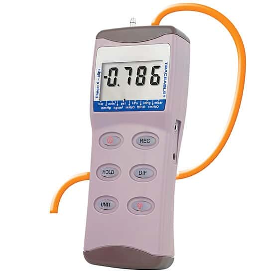 Traceable Digital Manometer; ±15 psi