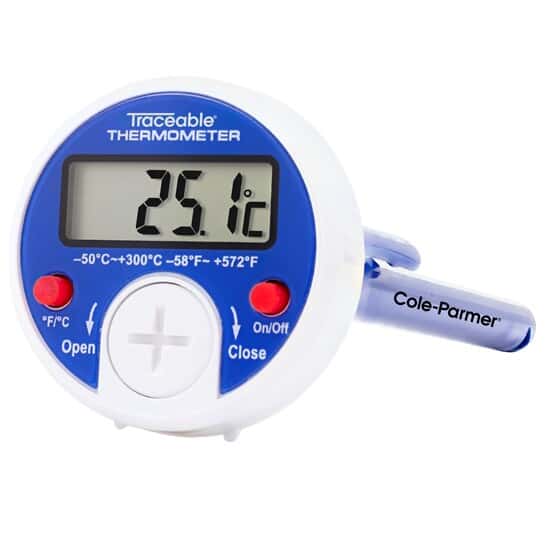 Traceable Digital Pocket Thermometer with Calibration; ±1°C accuracy