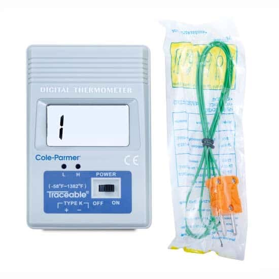 Remote-Monitoring Type K Thermocouple Thermometer; Fahrenheit