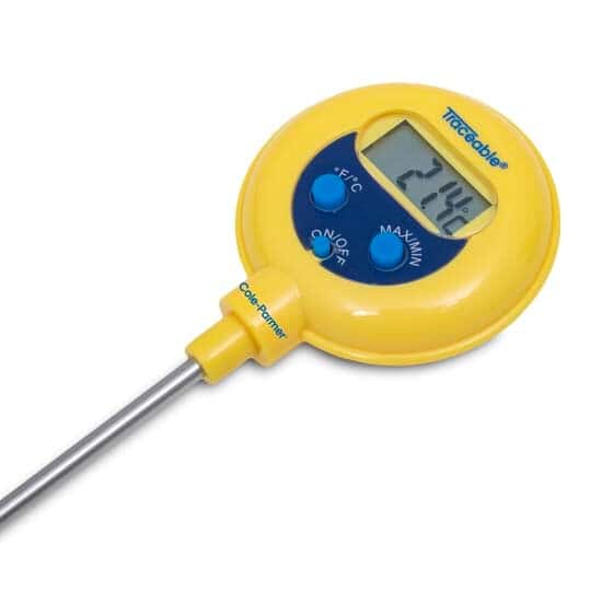 Shock/Water-Resistant Thermometer; ±1.0°C Accuracy (-20 to 100°C)