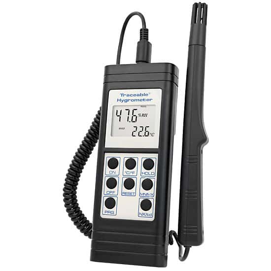 Traceable Thermohygrometer with Dew Point and Alarm