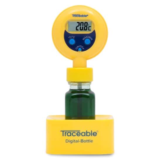Traceable Digital Bottle Thermometer; Liquid Filled Bottle Sensor