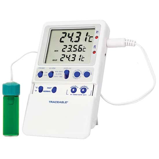 Traceable High-Accuracy Fridge/Freezer Thermometer; 1 Vaccine Bottle Probe