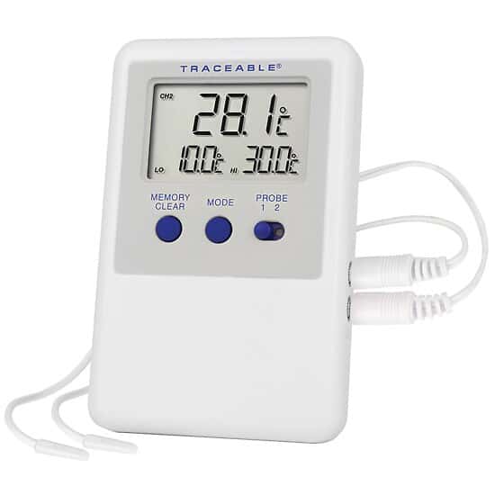 Traceable Ultra™ Calibrated Refrigerator/Freezer Thermometer; 2 Bullet Probes
