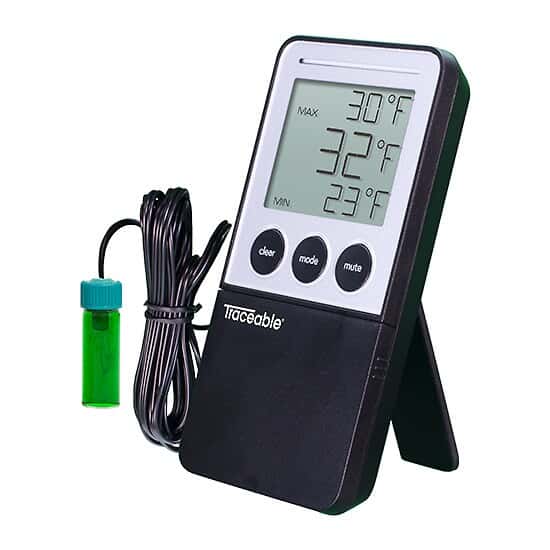 Fridge/Freezer Digital Thermometer with 5 mL Vaccine Bottle Probe
