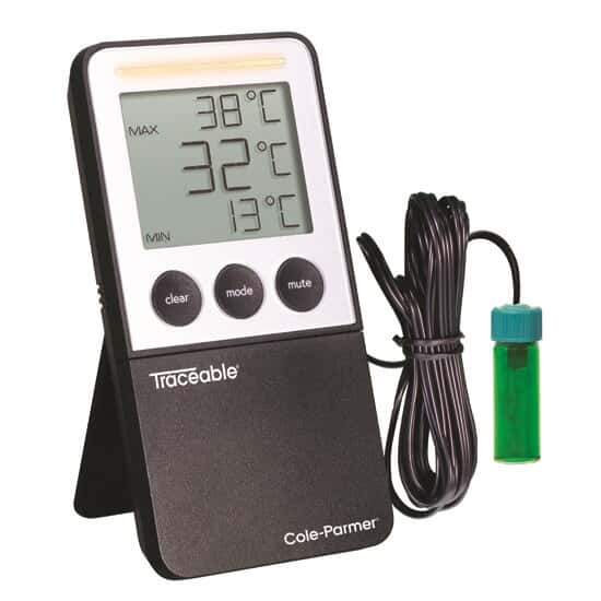 Fridge/Freezer Digital Thermometer with 5 mL Vaccine Bottle Probe
