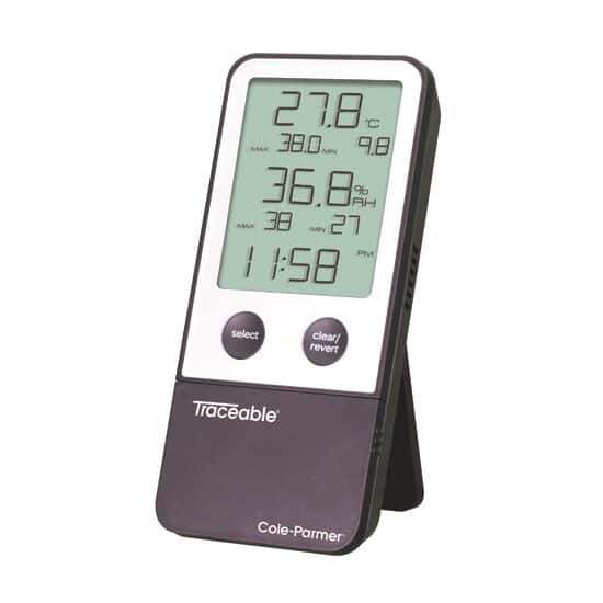 Traceable Thermohygrometer with Clock