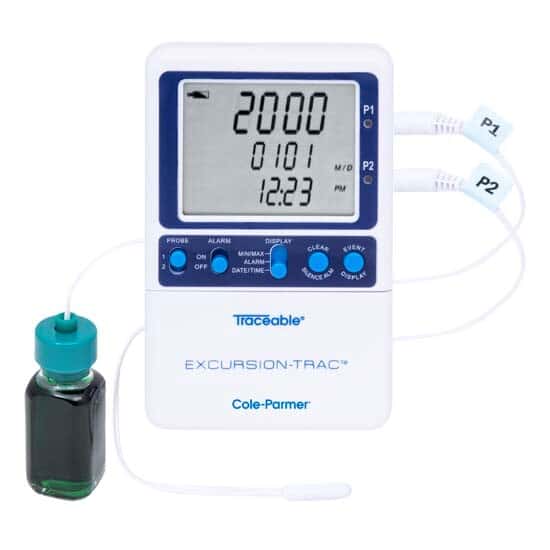 Traceable Excursion-Trac® Data Logging Thermometer; 1 Glass Bottle/1 Bullet Probe