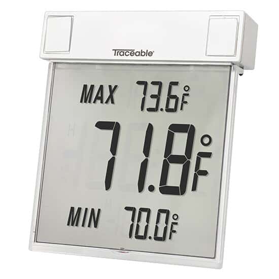 Traceable Calibrated BigDigit SeeThru Digital Thermometer; Fahrenheit