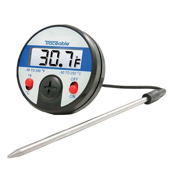 Traceable Calibrated Remote Probe Thermometer; ±1.0°C accuracy (20 to