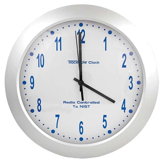 Traceable Calibrated RadioControlled Analog Wall Clock from Cole