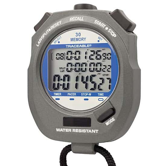 Traceable DualDisplay Digital Stopwatch with Calibration from ColeParmer