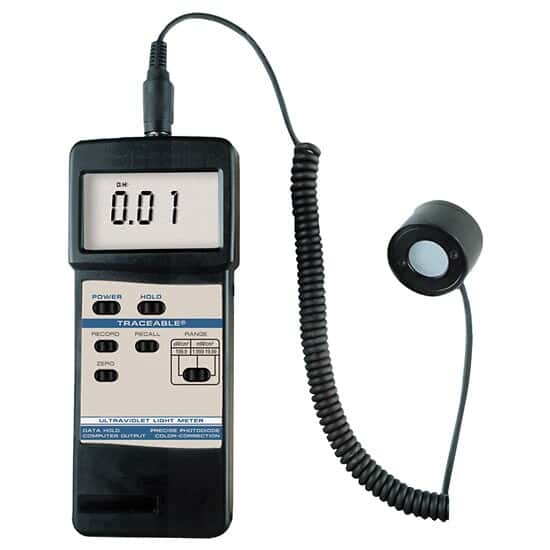 Traceable UVA Light Meter with RS232 Output and Calibration from Cole