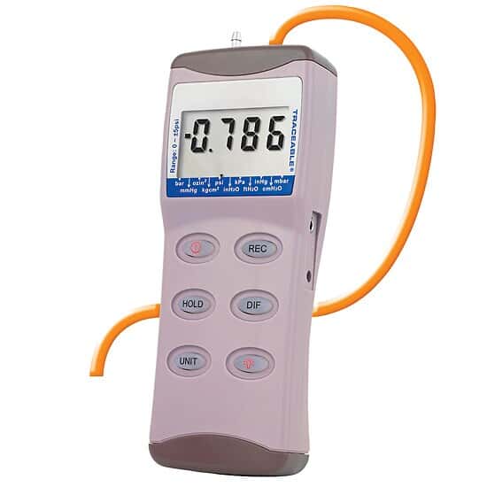 Traceable Digital Manometer with Calibration; ±100 psi from ColeParmer