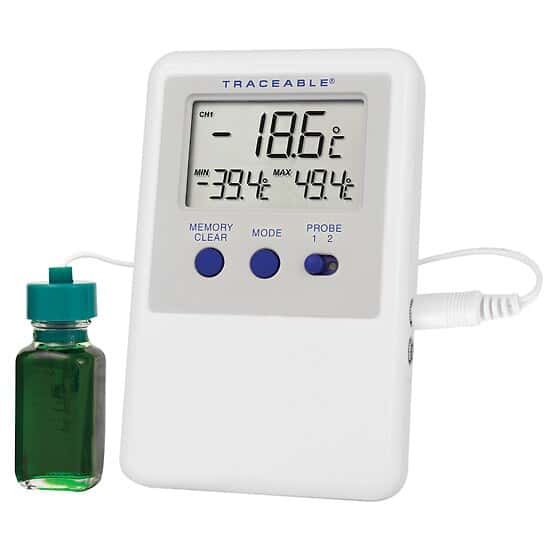 Traceable Ultra™ Refrigerator/Freezer Thermometer with Calibration; 1 Bottle Probe from Masterflex