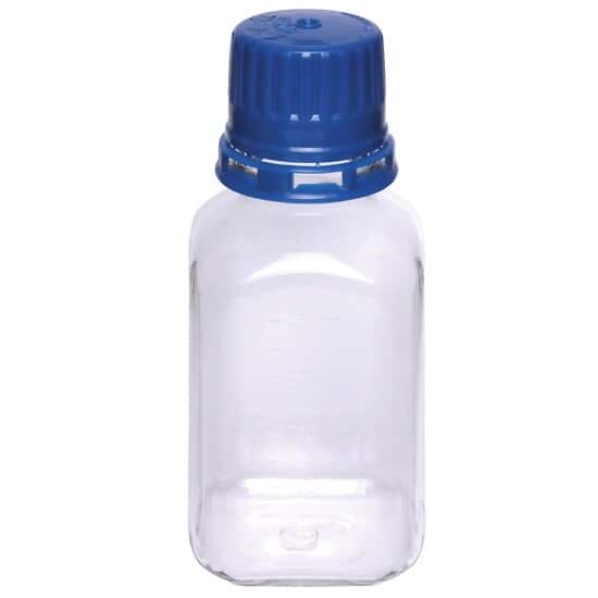 TriForest BGC0250S Square Media Bottle, Sterile, 250 mL, PETG; 24/PK, 96/CS