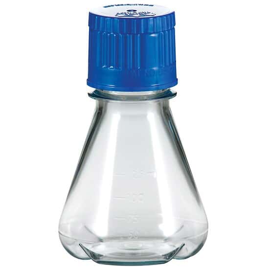 TriForest FBC0125S Baffled-Base Sterile Erlenmeyer Shaker Flask, PC, 125 mL; 144/CS