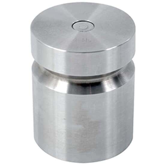 Troemner 1205 4 lb Class F Stainless Steel Test Weight with No Certificate, Cylindrical with Groove