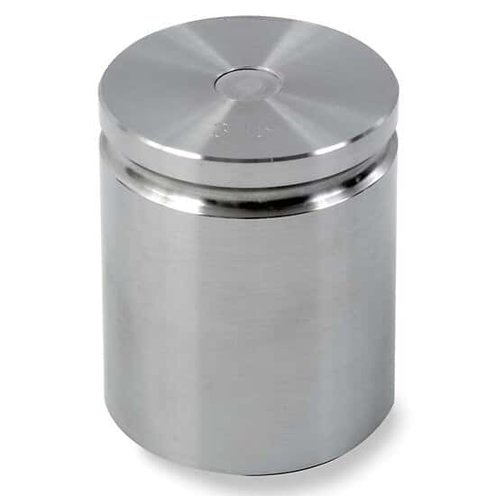 Troemner Test Weight 3 Lb Class F with Traceable Certificate, Cyl Indrical with Groove