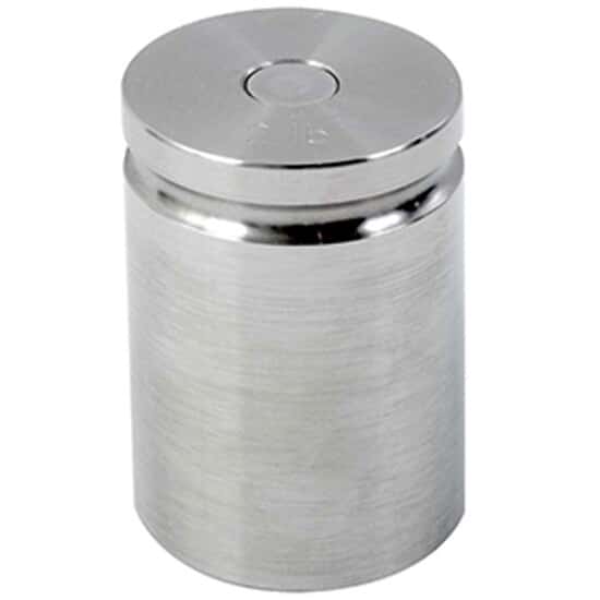 Troemner 1209 2 lb Class F Stainless Steel Test Weight with No Certificate, Cylindrical with Groove