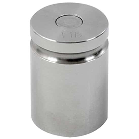 Troemner 1211 1 lb Class F Stainless Steel Test Weight with No Certificate, Cylindrical with Groove