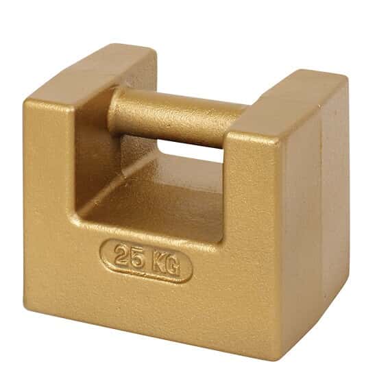 Troemner 9286T 25kg ASTM Class 7 Cast Iron Grip-Handle Calibration Weight with ISO/IEC 17025 Accredited Certificate
