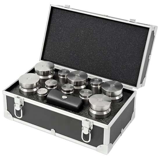 Troemner TW-50 5 lb to 1/32 oz, Class F Stainless Steel Test Weight Set; 20 pieces