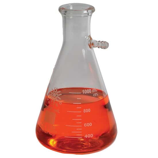 United Scientific Supplies Filtering Flask, Borosilicate Glass; 1000 mL