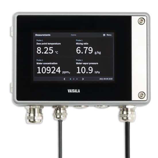 Vaisala Indigo510 Transmitter with Touchscreen Display, Single Probe, Analog Outputs (2); 11 to 35VDC/24VAC