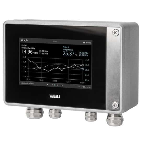 Vaisala Indigo520 Transmitter with Touchscreen Display, Dual Probes, Analog Outputs (4); 120VAC
