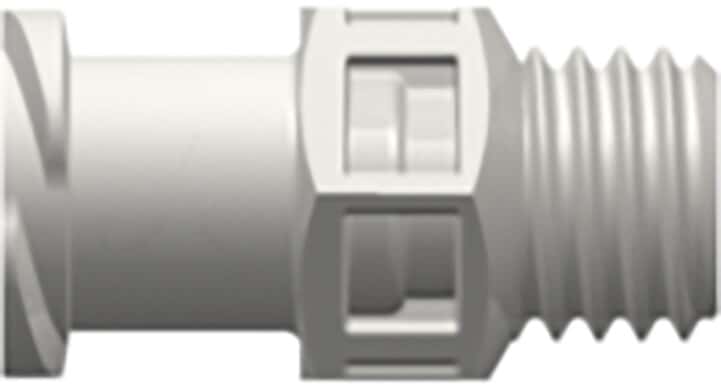 Value Plastics Luer to Threaded Fitting, Straight Adapter, Polypropylene, Female Luer Thread Style with 5/16