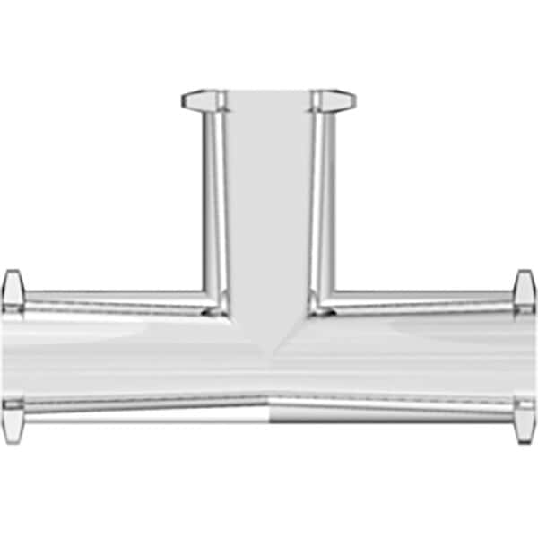 Value Plastics Luer Fitting, Tee Union, Clear Polycarbonate, Female Luer Lug; 25/Pk