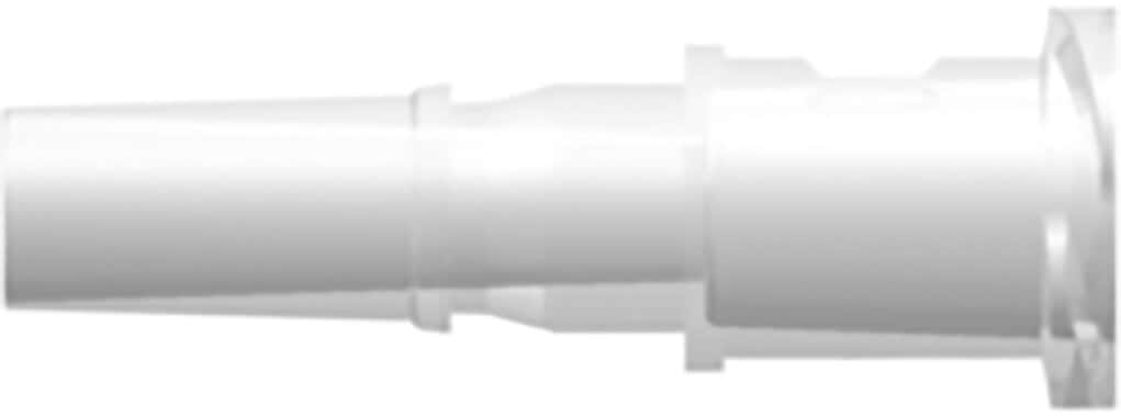 Value Plastics Luer Fitting, Straight Adapter, Polypropylene, Male Luer Slip x Female Luer Thread; 25/Pk