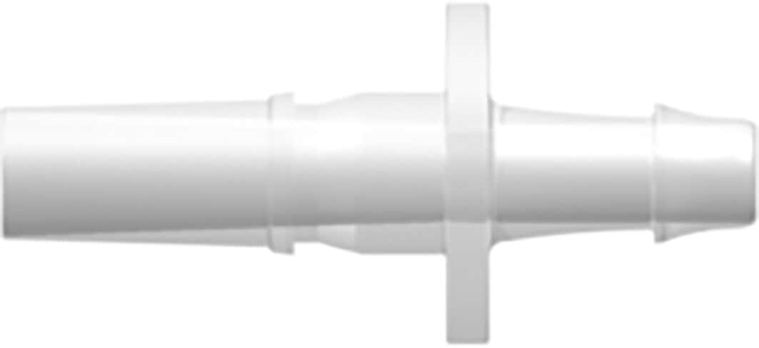 Value Plastics Luer to Hose Barb Fitting, Straight Adapter, Polypropylene, Male Luer x 500 Series Barb 1/8