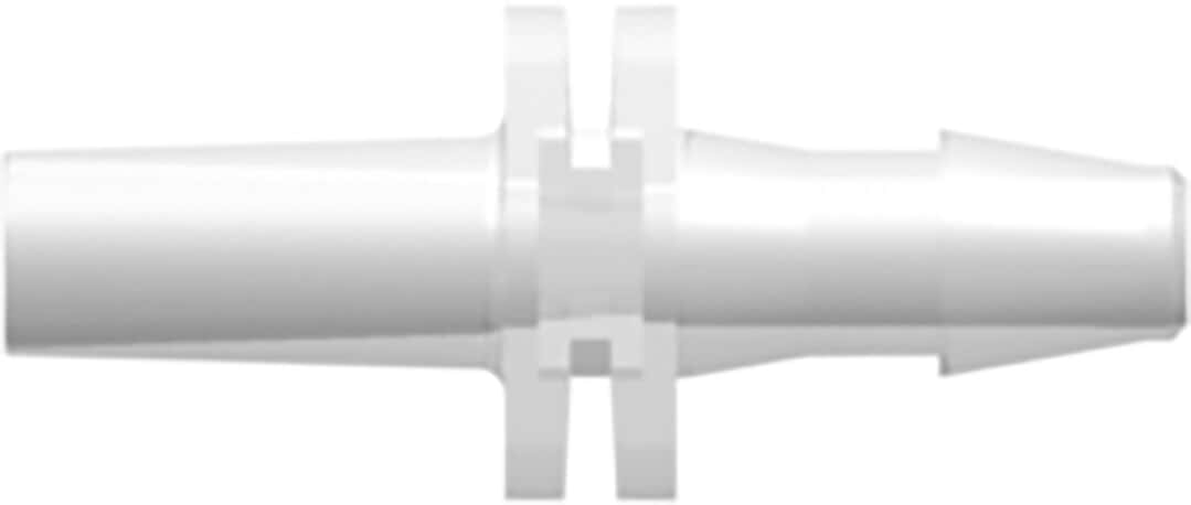 Value Plastics Luer to Hose Barb Fitting, Straight Adapter, Polypropylene, Male Luer Slip x 200 Series Barb, 1/8