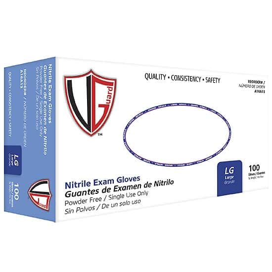 Vanguard Safety A16 Nitrile Exam Gloves, Medium; 1000/CS