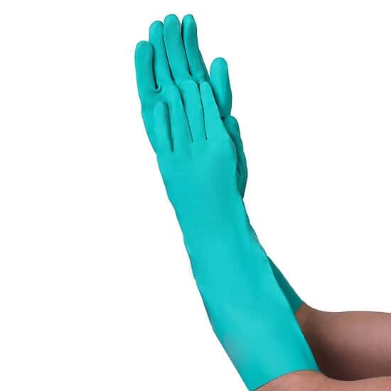 Vanguard Safety  Nitrile Unlined Gloves, 22 mil, 18