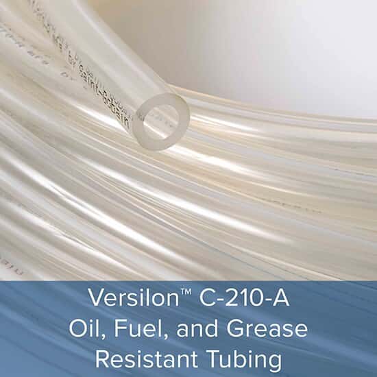 Versilon C-210-A Oil, Fuel, and Grease Resistant Tubing, 5/16