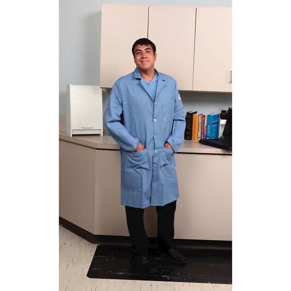 VF Workwear KEL2LB-MEDIUM Flame-Resistant Lab Coat, Light Blue, medium