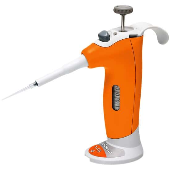 VistaLab Ovation M M Mechanical Volume Set Pipette, Orange, 1 to 10 uL