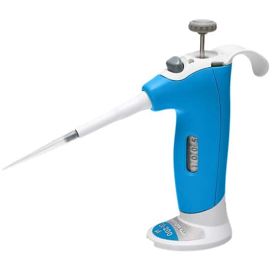 VistaLab Ovation M M Mechanical Volume Set Pipette, Blue, 20 to 200 uL