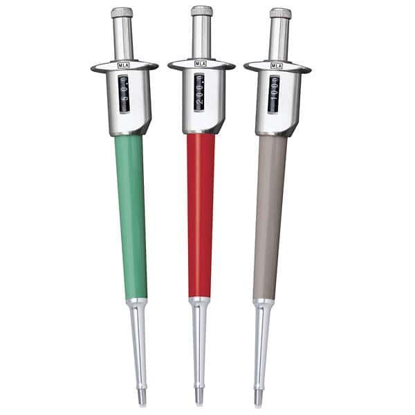 VistaLab 1137 Adjustable Volume Pipette, 50200 uL, Red; Each from Cole